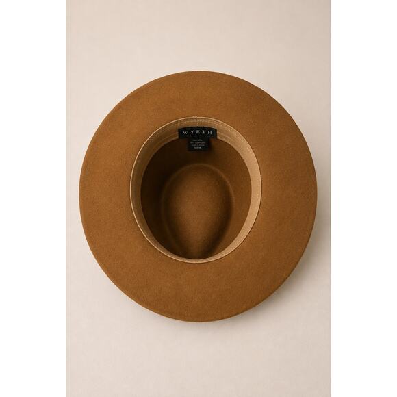 WYETH x Madewell 100% Wool Wide Brim Fedora Hat | Camel Brown | OS main image 5